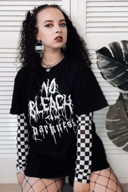 Goth black metal graphic t-shirt