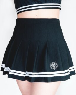 Black goth style tennis pleated skirt